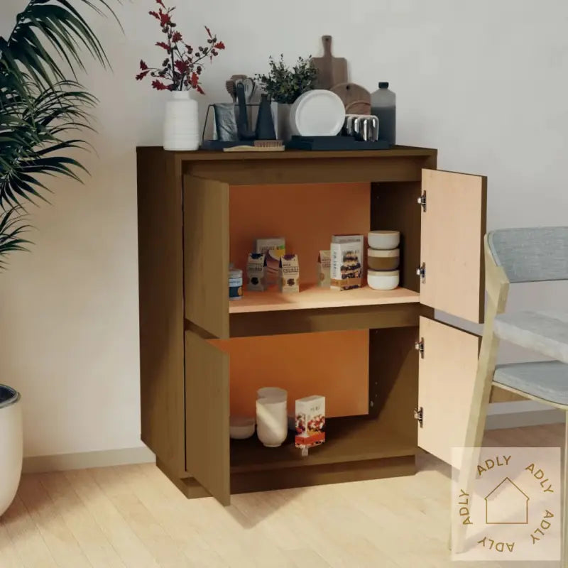 Skjenk Honningbrun 60X34X75 Cm Heltre Furu