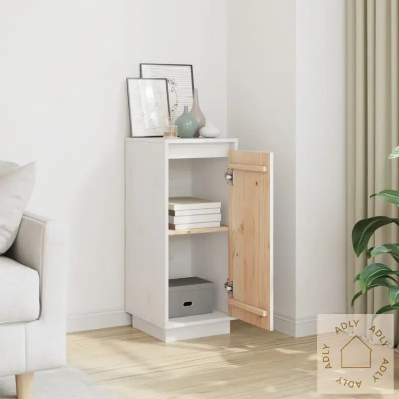Skjenk Hvit 31,5X34X75 Cm Heltre Furu