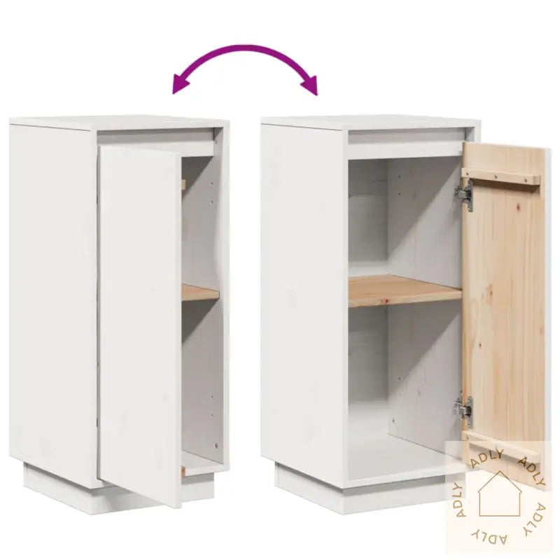 Skjenk Hvit 31,5X34X75 Cm Heltre Furu