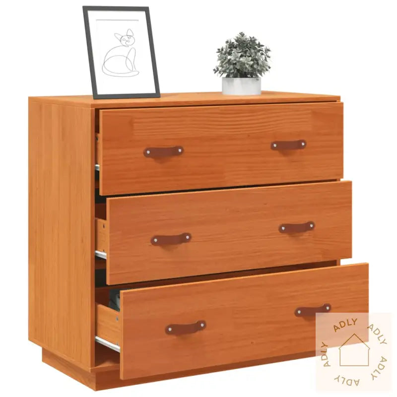 Skjenk Voksbrun 80X40X75 Cm Heltre Furu