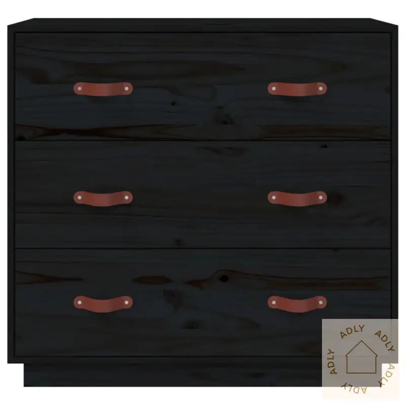 Skjenk Svart 80X40X75 Cm Heltre Furu