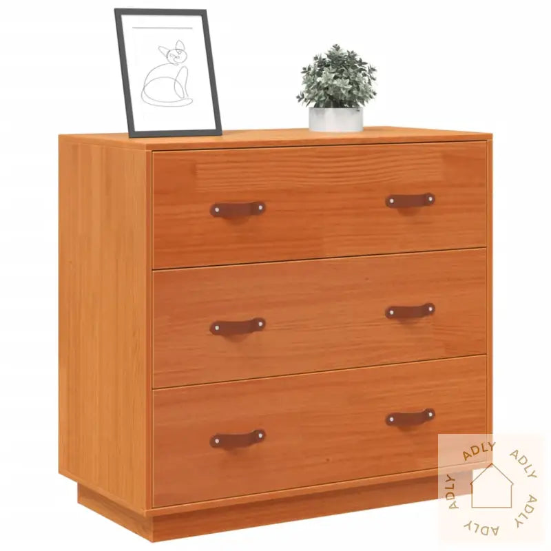 Skjenk Voksbrun 80X40X75 Cm Heltre Furu