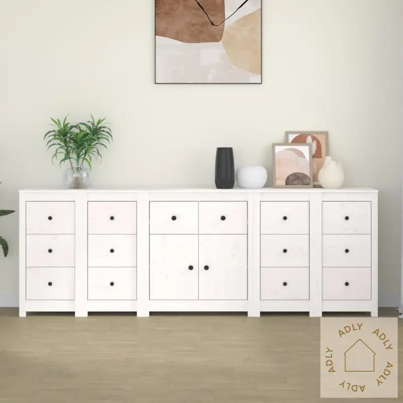 Skjenk Hvit 230X35X80 Cm Heltre Furu