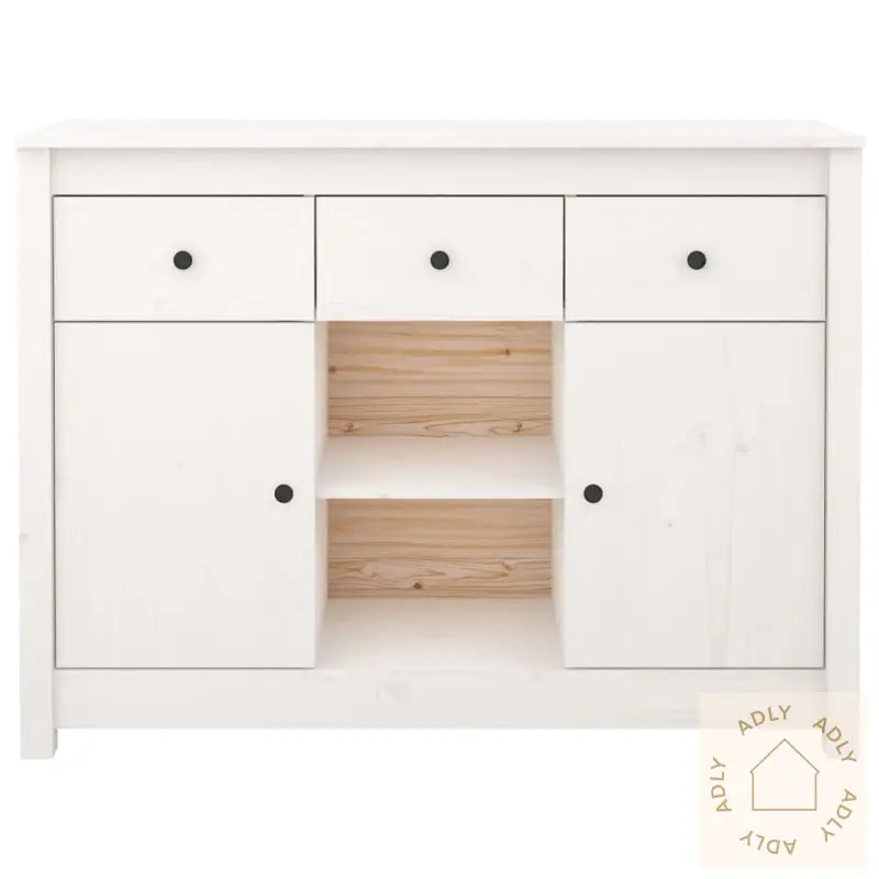 Skjenk Hvit 100X35X74,5 Cm Heltre Furu