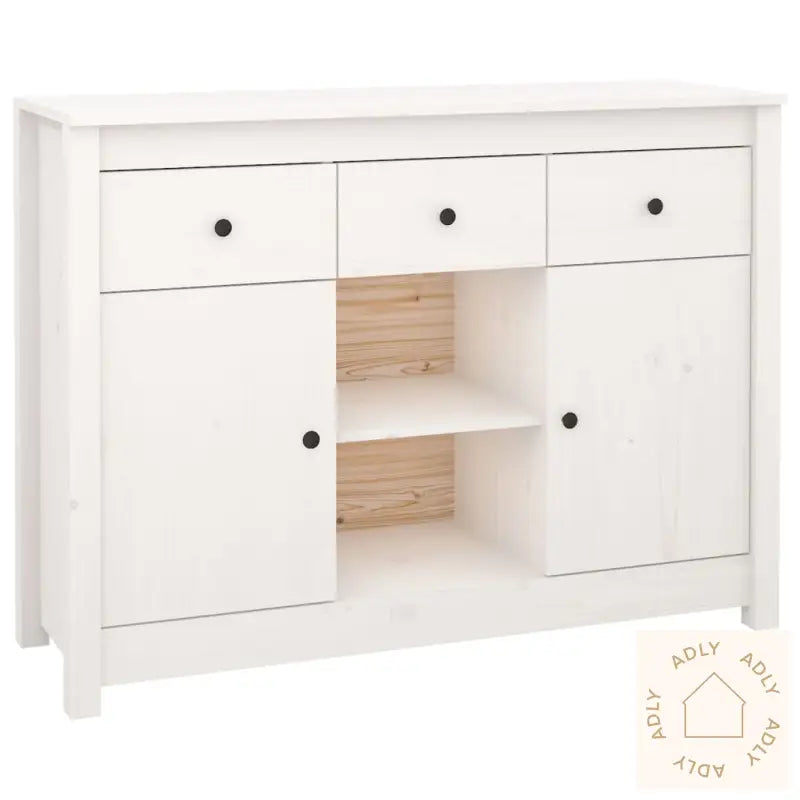Skjenk Hvit 100X35X74,5 Cm Heltre Furu