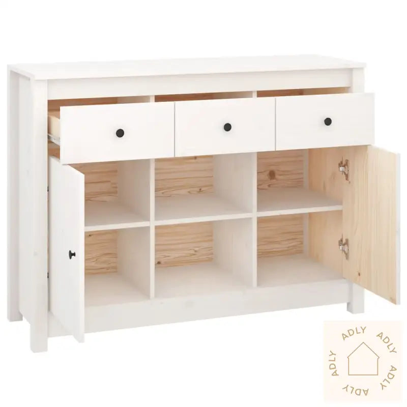Skjenk Hvit 100X35X74,5 Cm Heltre Furu
