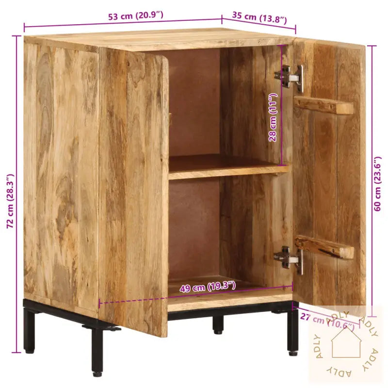 Skjenk 53X35X72 Cm Heltre Mango