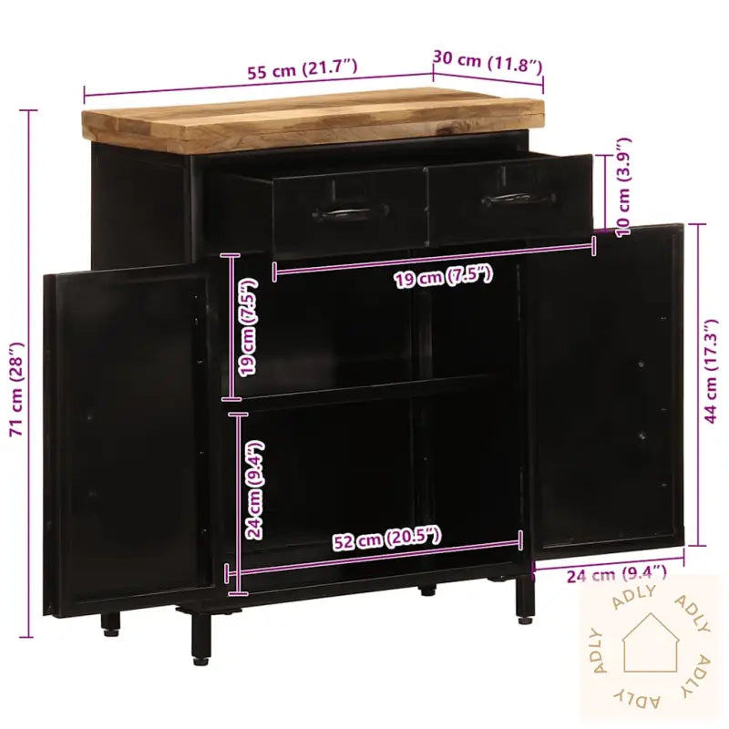 Skjenk 55X30X71 Cm Heltre Mango