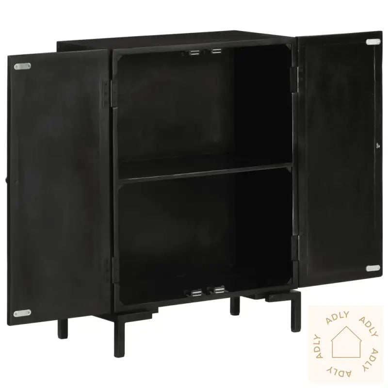 Skjenk Svart 55X30X77 Cm Heltre Mango Og Jern