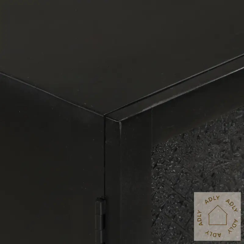 Skjenk Svart 55X30X77 Cm Heltre Mango Og Jern