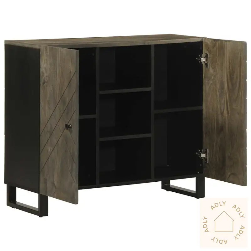 Skjenk Svart 90X33X75 Cm Heltre Mango