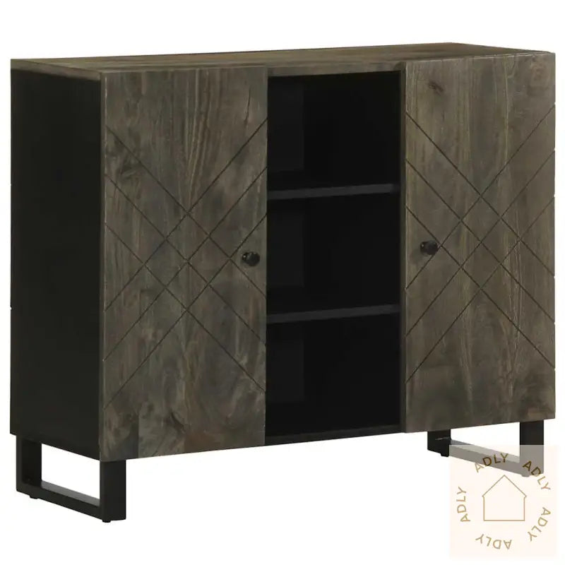 Skjenk Svart 90X33X75 Cm Heltre Mango