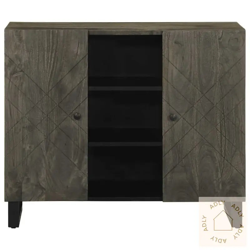 Skjenk Svart 90X33X75 Cm Heltre Mango