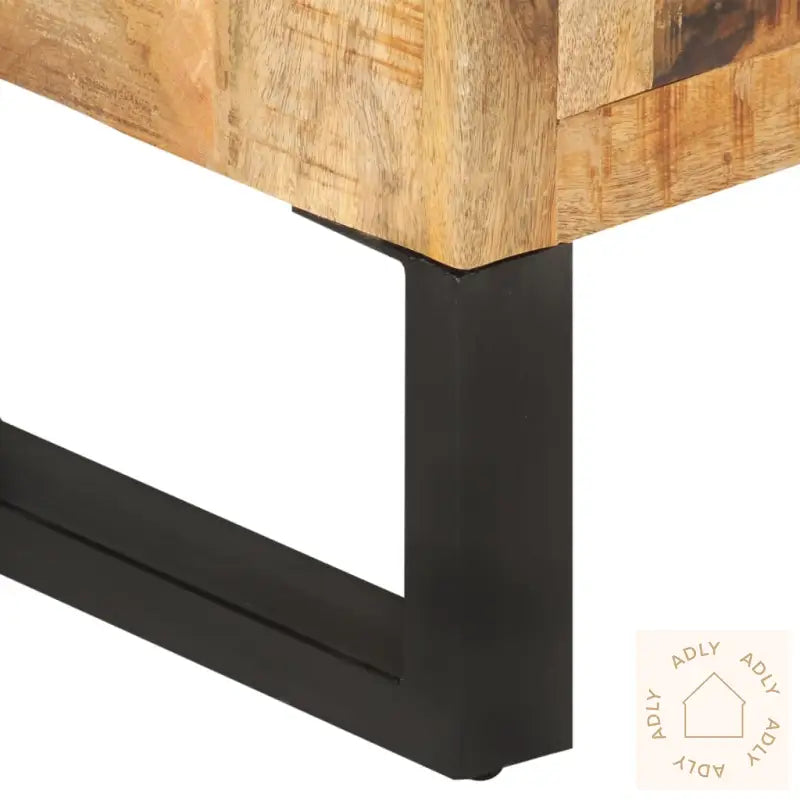 Skjenk 80X30X71 Cm Grov Heltre Mango Og Metall