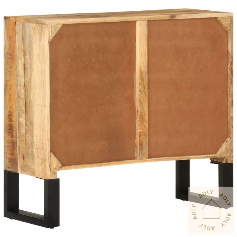 Skjenk 80X30X71 Cm Grov Heltre Mango Og Metall