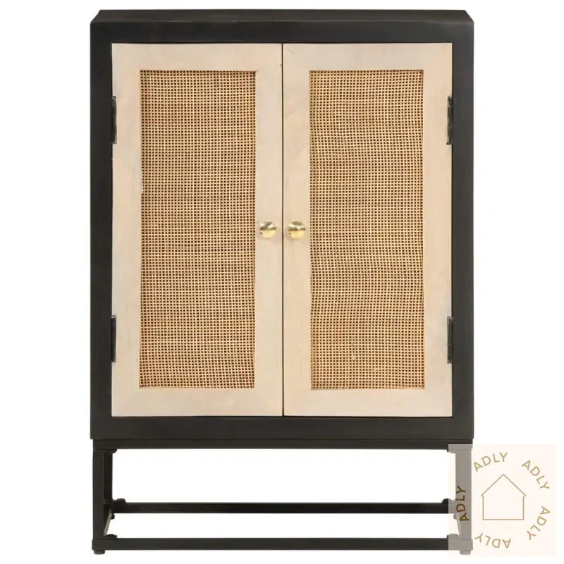 Skjenk Svart 55X30X76 Cm Heltre Mango Og Jern
