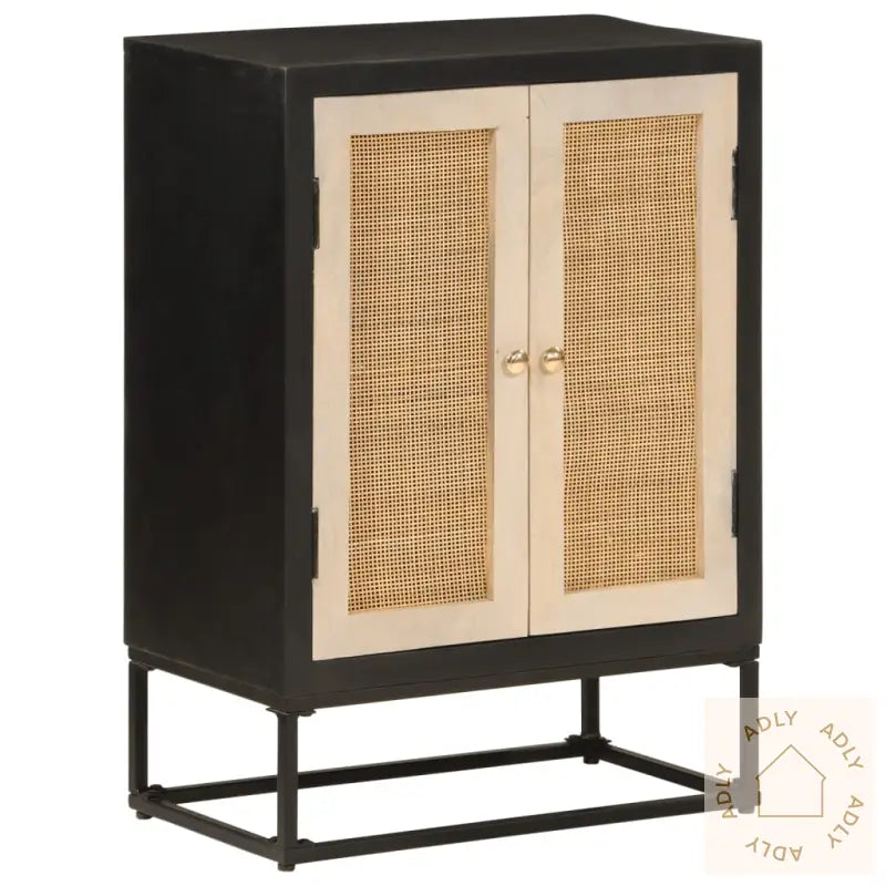 Skjenk Svart 55X30X76 Cm Heltre Mango Og Jern