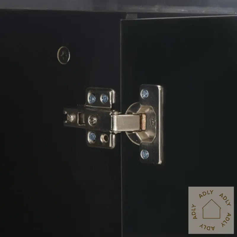 Skjenk Høyglans Svart 71X35X80 Cm Sponplate