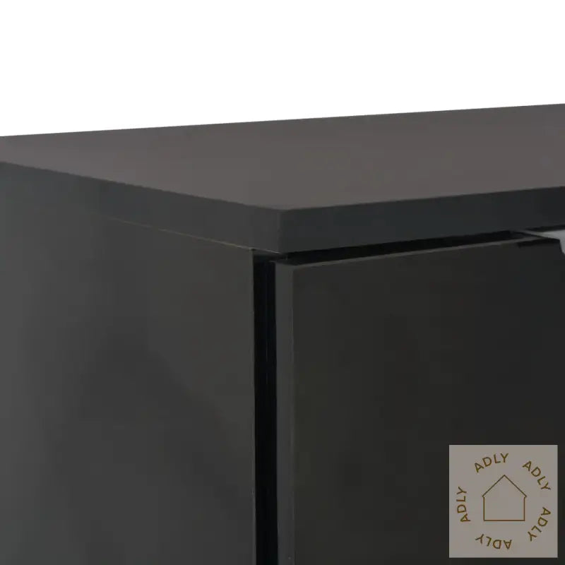 Skjenk Høyglans Svart 71X35X80 Cm Sponplate