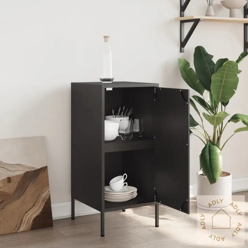 Skjenk Svart 36X39X79 Cm Stål