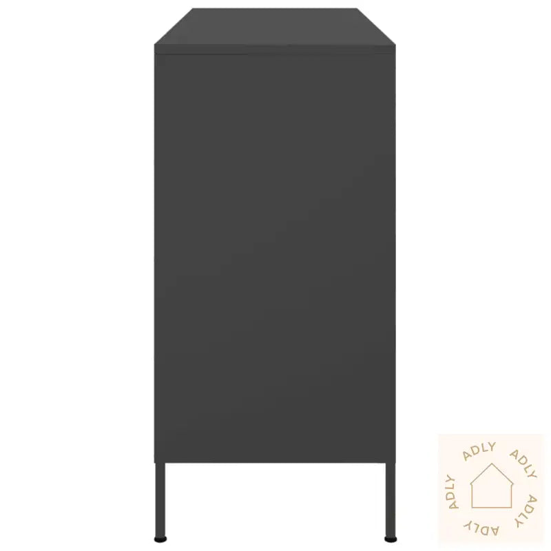 Skjenk Svart 100,5X39X79 Cm Stål