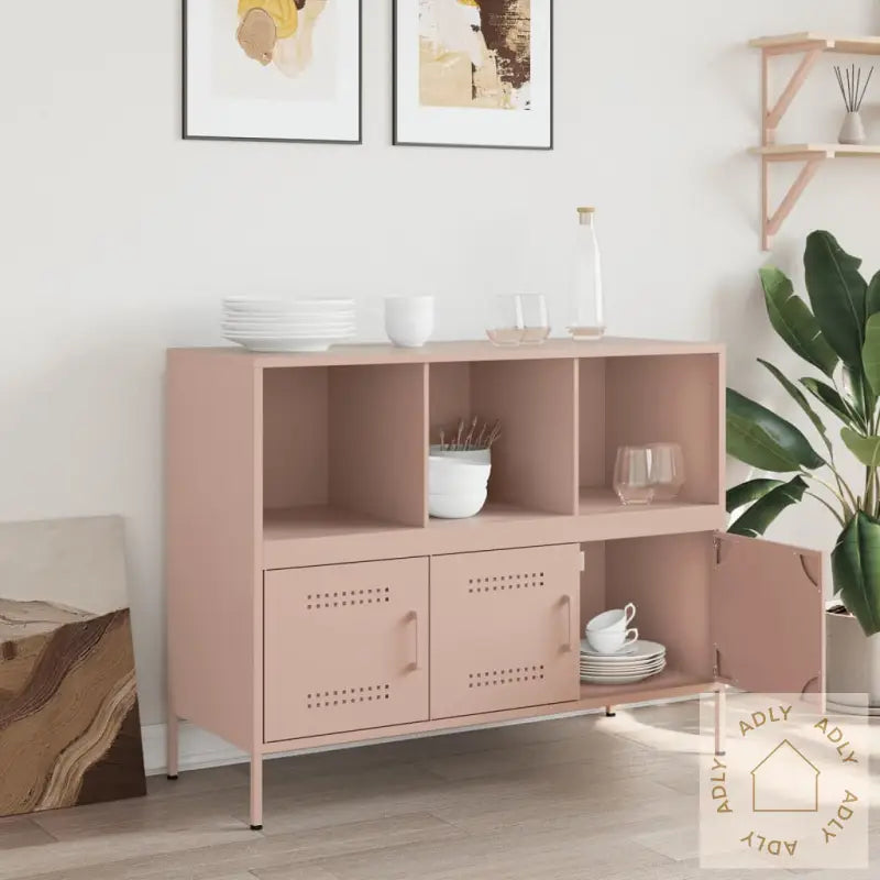 Skjenker Rosa 100,5X39X79 Cm Stål