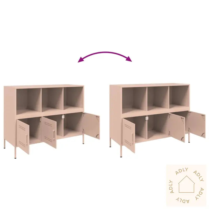 Skjenker Rosa 100,5X39X79 Cm Stål