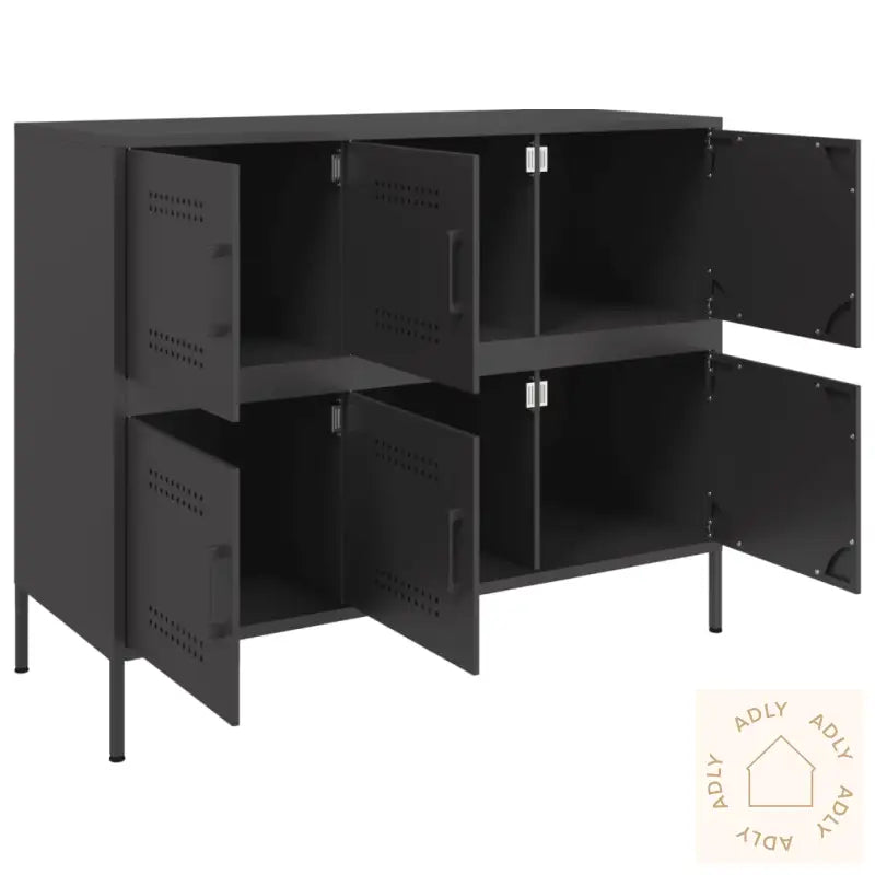 Skjenk Svart 100,5X39X79 Cm Stål