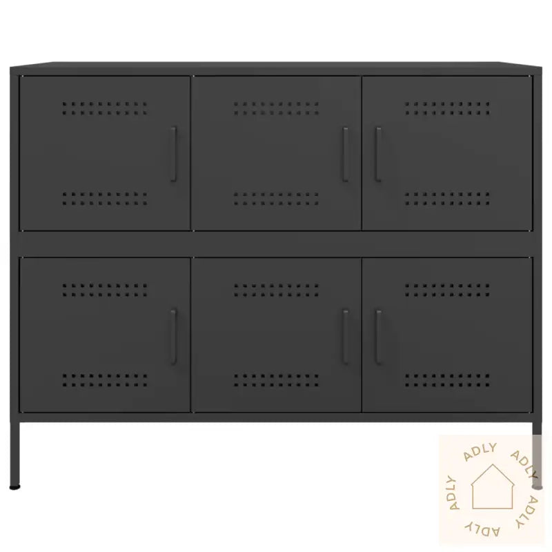 Skjenk Svart 100,5X39X79 Cm Stål