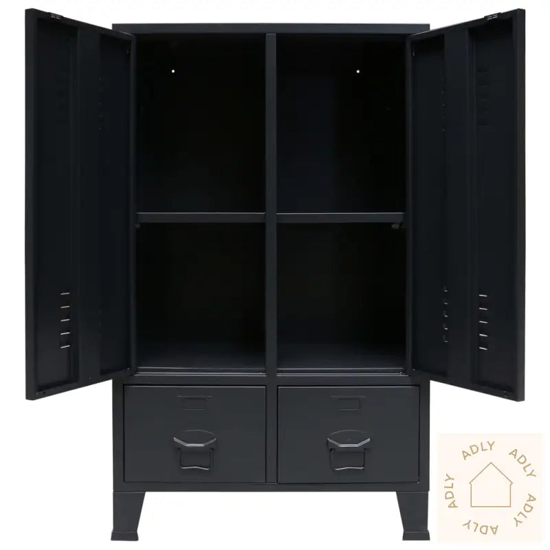 Garderobe Metall Industriell Stil 67X35X107 Cm Svart