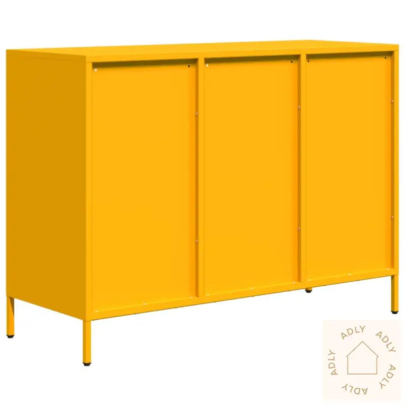 Skjenk Sennepsgul 101,5X39X73,5 Cm Kaldvalset Stål