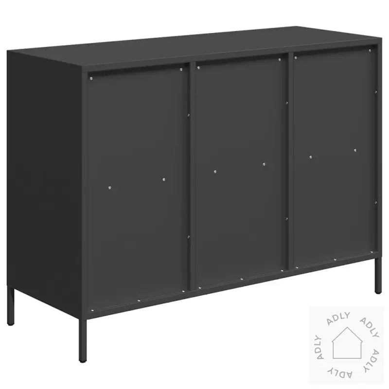 Skjenk Svart 101,5X39X73,5 Cm Kaldvalset Stål