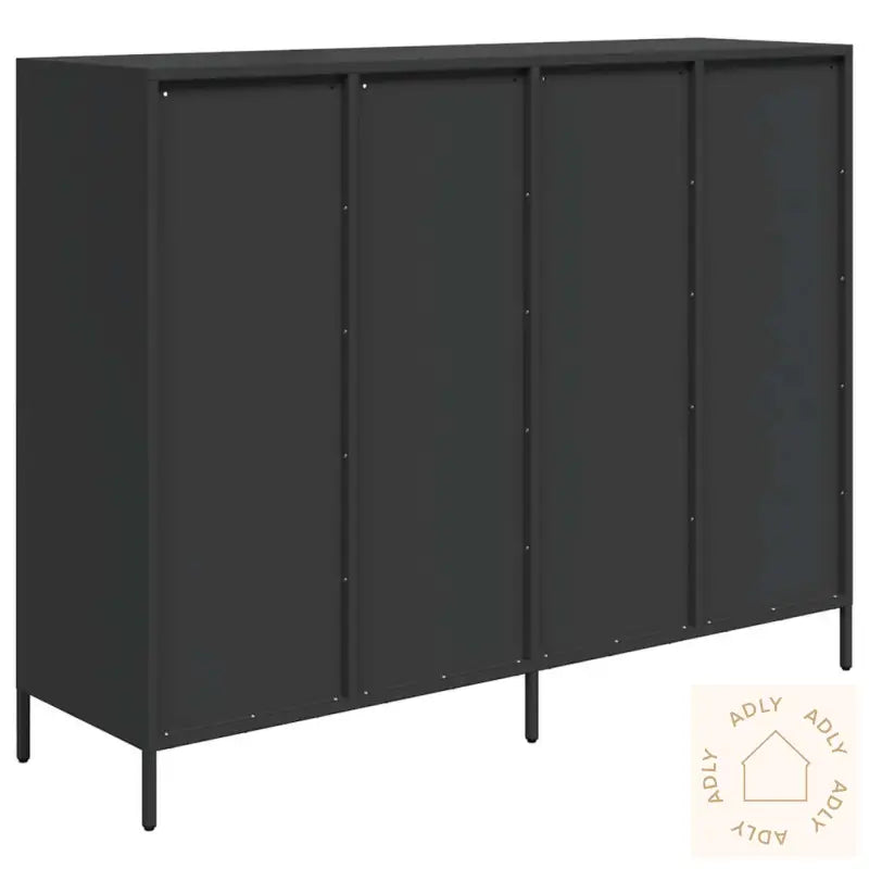 Skjenk Svart 135X39X103,5 Cm Kaldvalset Stål