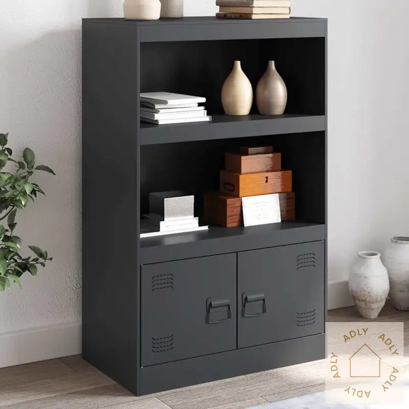 Skjenk Antrasitt 67X39X107 Cm Stål