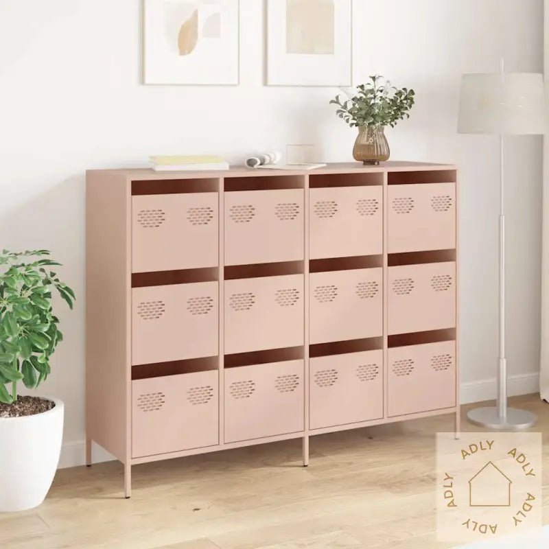 Skjenk Rosa 135X39X103,5 Cm Kaldvalset Stål