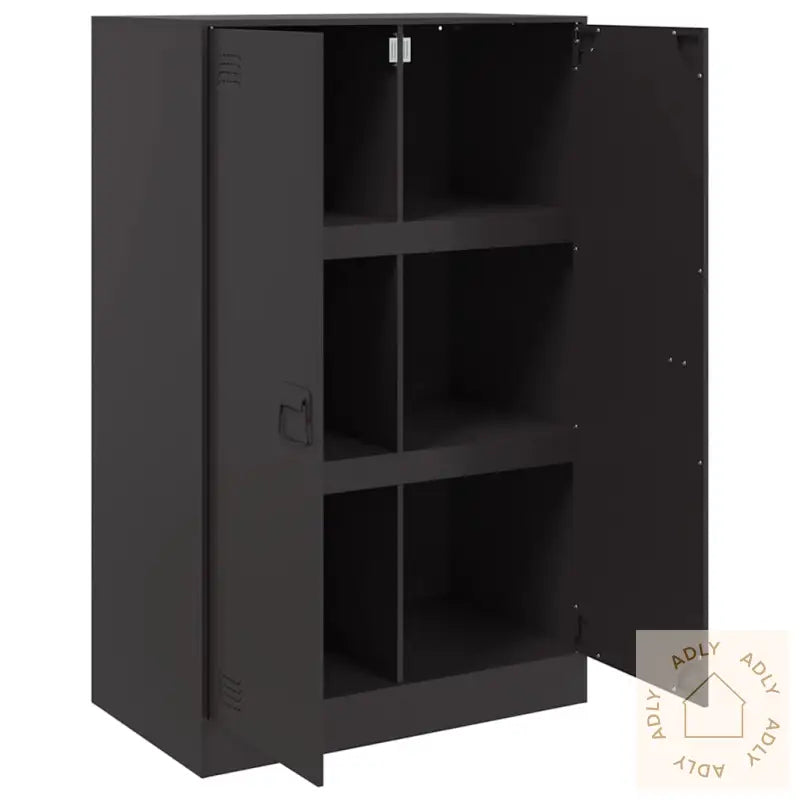Skjenk Svart 67X39X107 Cm Stål