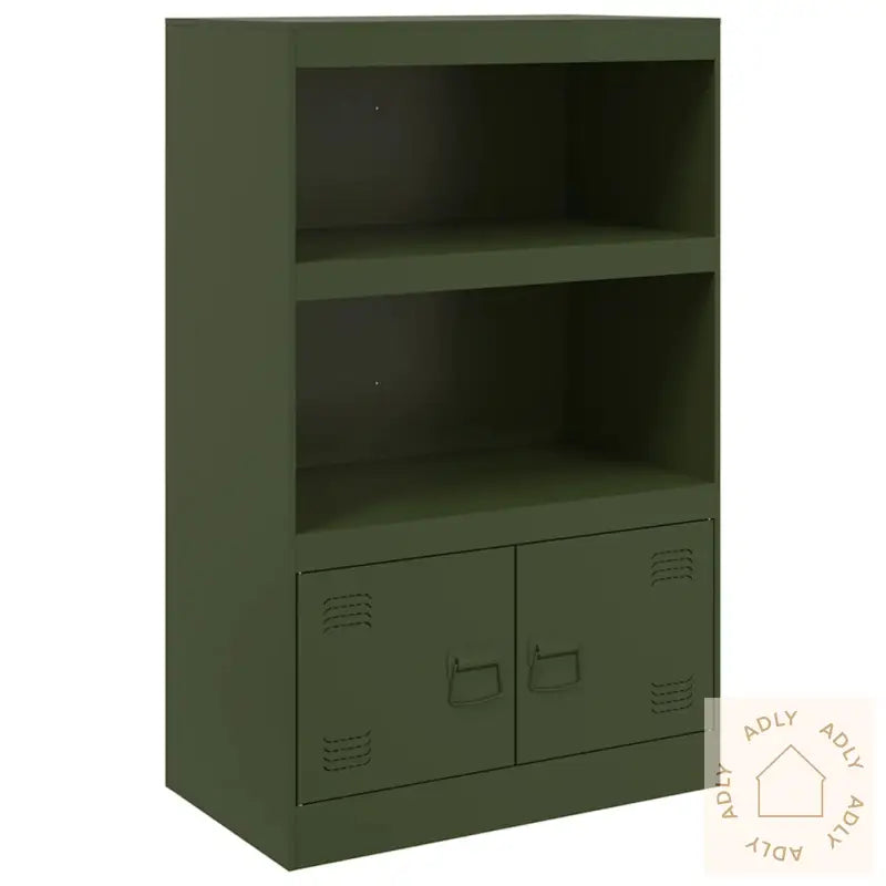 Skjenk Olivengrønn 67X39X107 Cm Stål