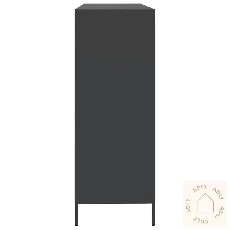 Skjenk Svart 135X39X103,5 Cm Kaldvalset Stål