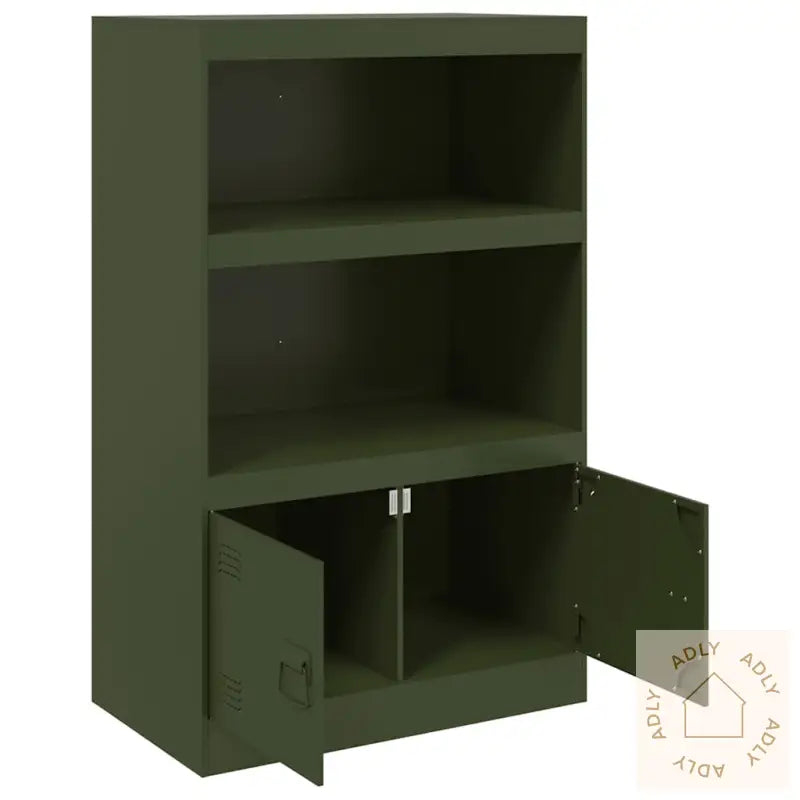 Skjenk Olivengrønn 67X39X107 Cm Stål