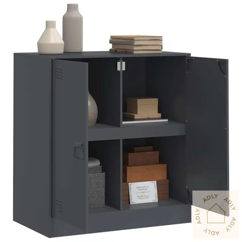 Skjenk Antrasitt 67X39X73 Cm Stål