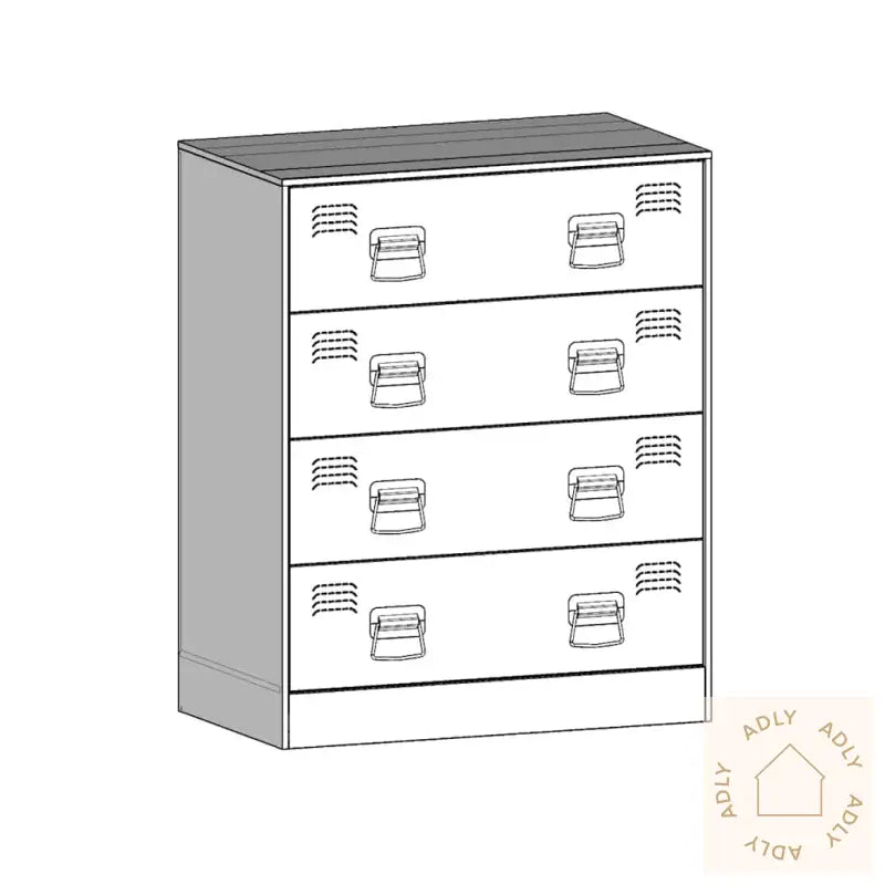 Skjenk Rosa 67X39X83 Cm Stål