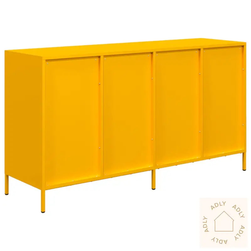 Skjenk Sennepsgul 135X39X73,5 Cm Kaldvalset Stål