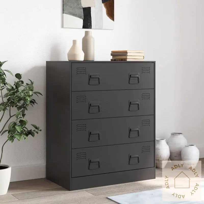 Skjenk Svart 67X39X83 Cm Stål
