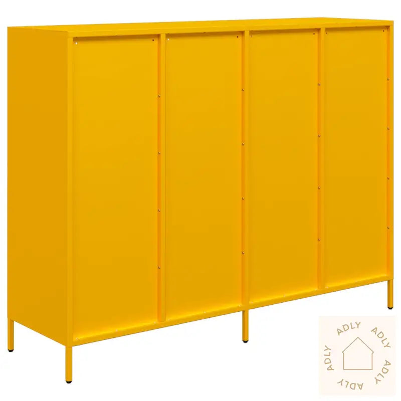 Skjenk Sennepsgul 135X39X103,5 Cm Kaldvalset Stål