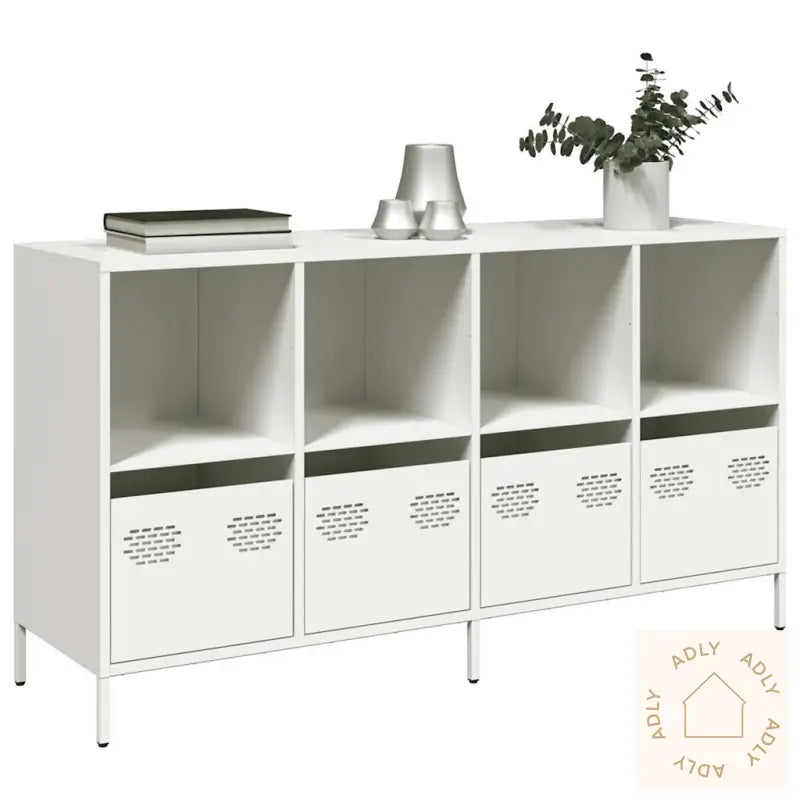 Skjenk Hvit 135X39X73,5 Cm Kaldvalset Stål