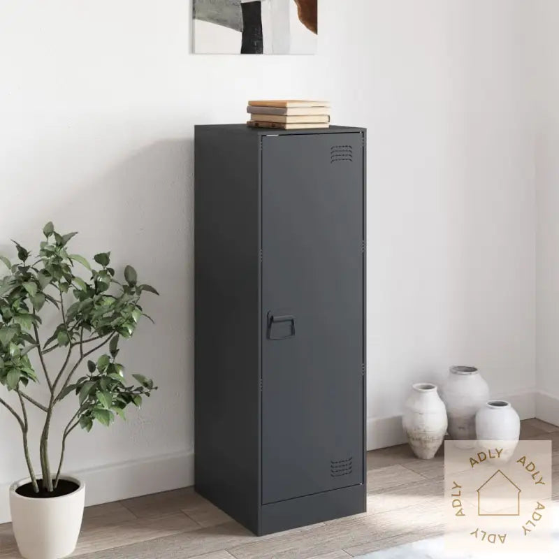 Skjenk Antrasitt 34,5X39X107 Cm Stål