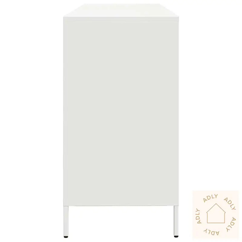 Skjenk Hvit 135X39X73,5 Cm Kaldvalset Stål