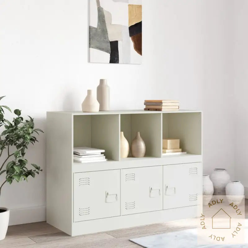 Skjenk Hvit 99X39X73 Cm Stål