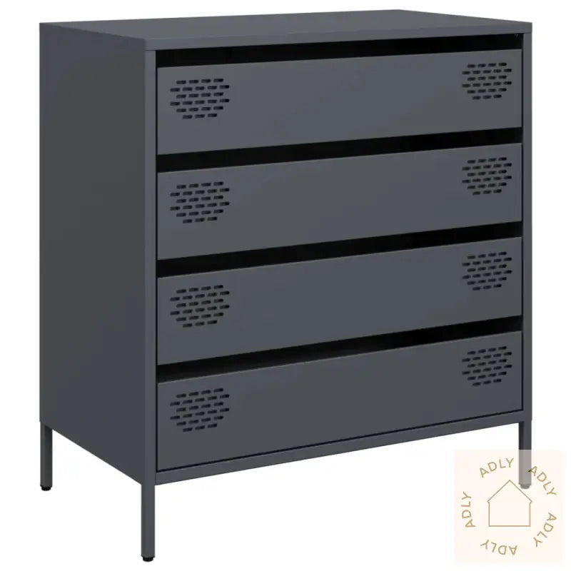 Skjenk Antrasitt 68X39X73,5 Cm Kaldvalset Stål
