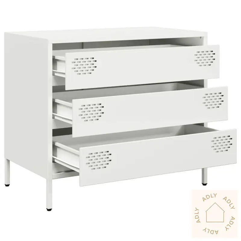 Skjenk Hvit 68X39X58,5 Cm Kaldvalset Stål